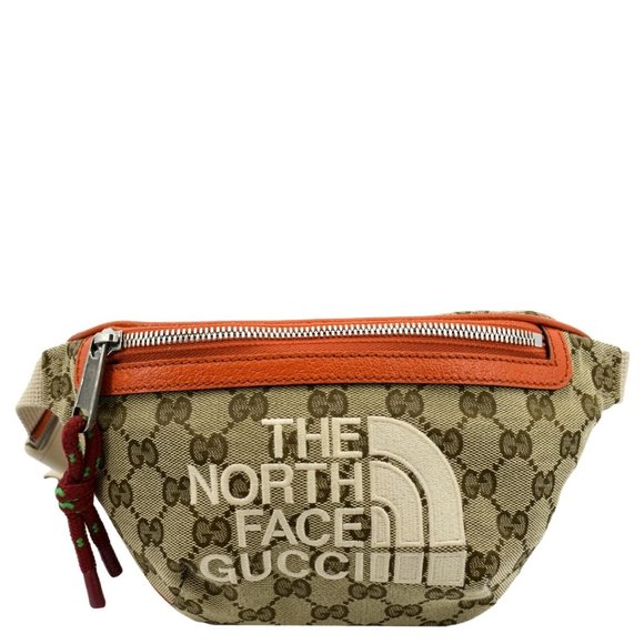 GUCCI  X North Face Canvas Waist Belt Bag Beige - Picture 1 of 15